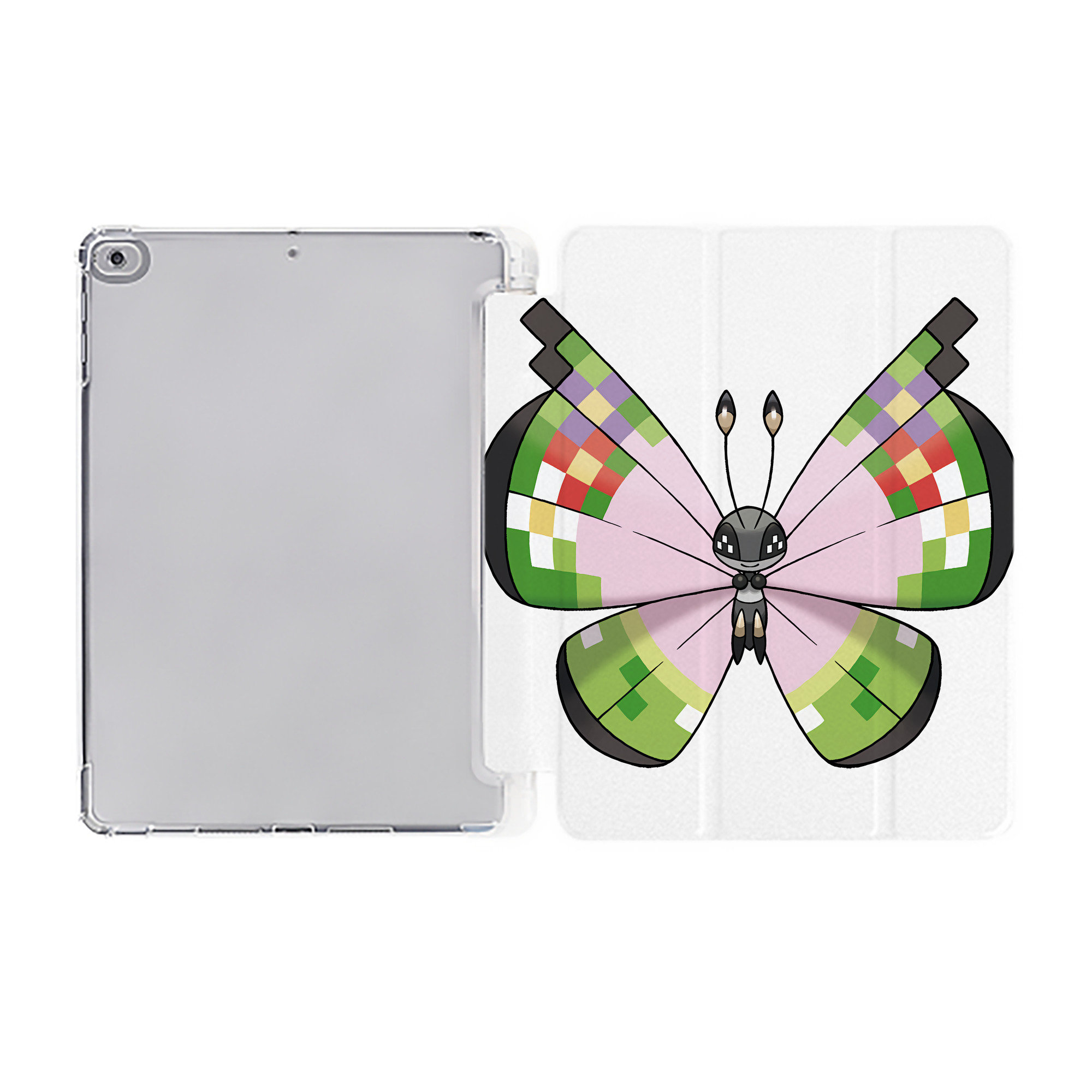 （画像用） ポケットモンスター Pokémon IPad ケース ペン収納付き 三つ折りスタンド PUレザー×シリコン 対応機種9.5/10.5/10.9インチ